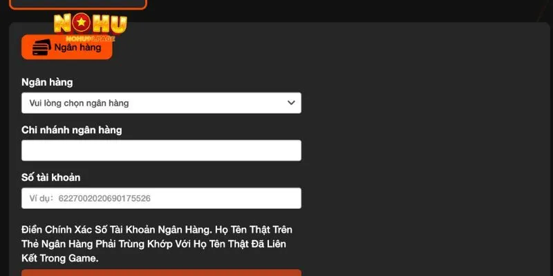Hướng dẫn các bước rút tiền Nohu90 chuẩn